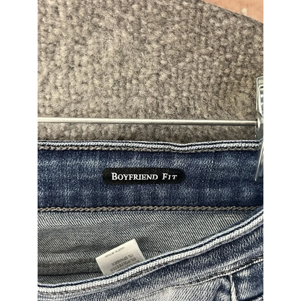 Judy Blue Boyfriend Fit Jeans Womens Juniors Sz 9/29 Blue Stretch Distressed